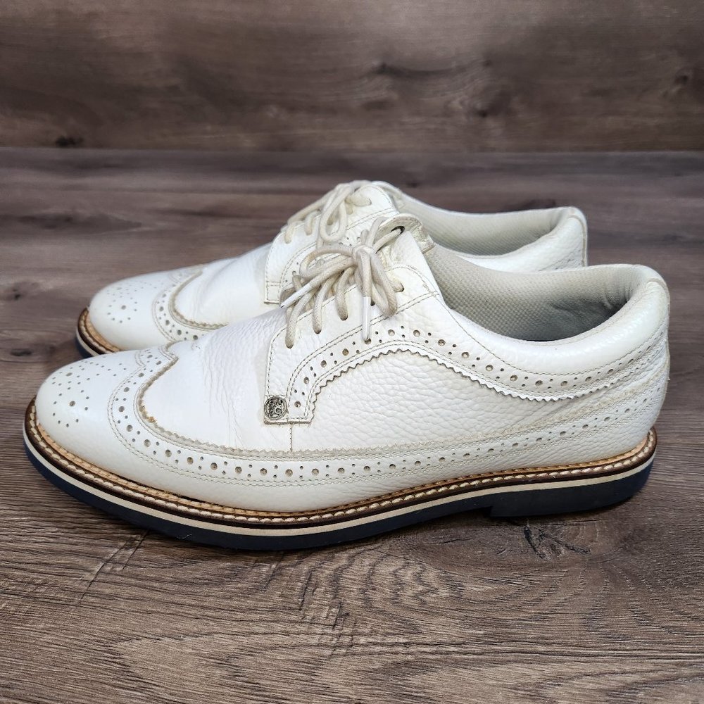 G/FORE Longwing Gallivanter Golf Shoes Leather Men's Sz 10 White